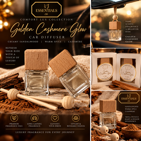 Golden Cashmere Glow Car Diffuser - Comfort Lux Collection