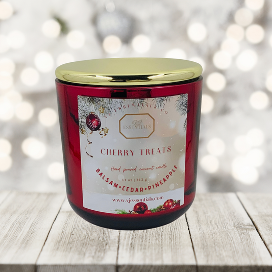 Cherry Treats Christmas Candle - Seasonal Candle Collection