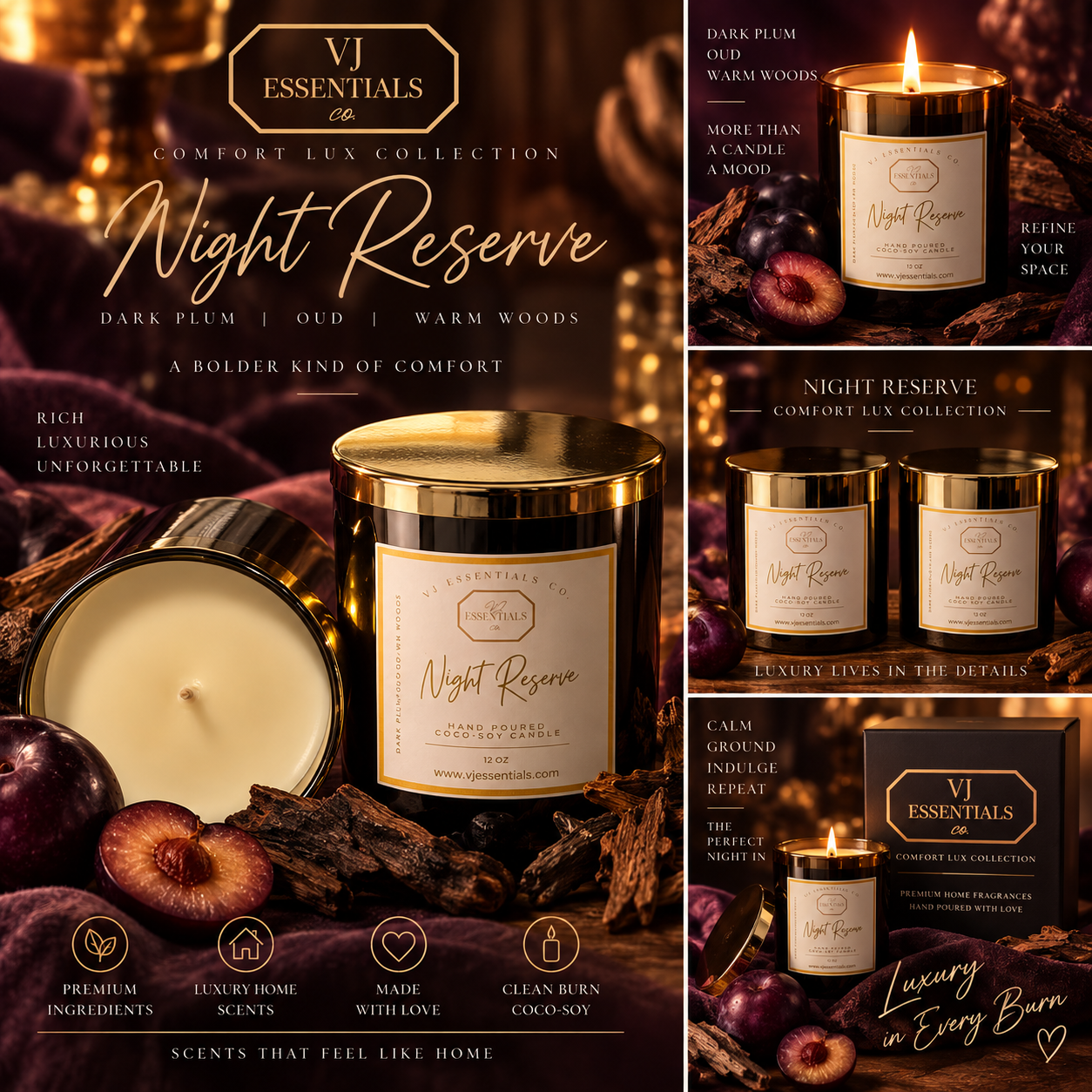 Night Reserve Candle - Comfort Lux Collection