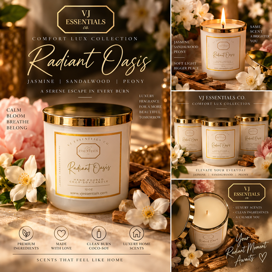Radiant Oasis Candle - Comfort Lux Collection